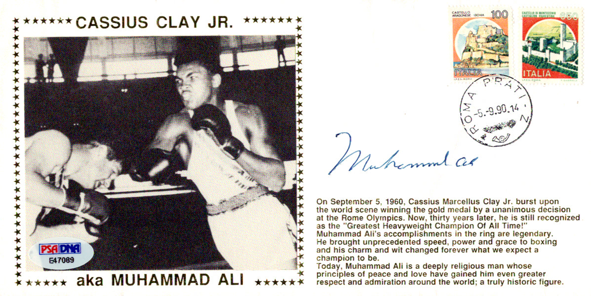 Muhammad Ali Autographed First Day Cover Vintage PSA/DNA #E47089
