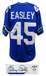 Kenny Easley Signed Blue Throwback Custom Football Jersey w/HOF'17