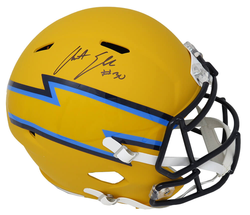 Austin Ekeler Signed Los Angeles Chargers AMP Alterante Series Riddell Full Size Speed Replica Helmet