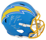 Austin Ekeler Signed Los Angeles Chargers FLASH Riddell Full Size Speed Replica Helmet w/Pound For Pound