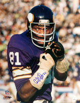Carl Eller Signed Minnesota Vikings Purple Jersey Close Up 16x20 Photo w/HOF'04
