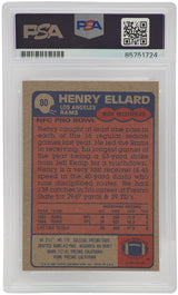 Henry Ellard Signed Los Angeles Rams 1985 Topps Rookie Football Trading Card #80 - (PSA Encapsulated)