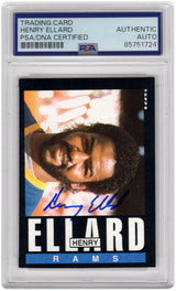 Henry Ellard Signed Los Angeles Rams 1985 Topps Rookie Football Trading Card #80 - (PSA Encapsulated)