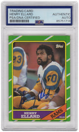 Henry Ellard Signed Los Angeles Rams 1986 Topps Football Trading Card #79 - (PSA Encapsulated)
