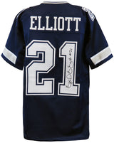 Ezekiel Elliott Signed Navy Custom Football Jersey