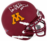 Carl Eller Signed Minnesota Golden Gophers Schutt Mini Helmet w/HOF'04