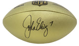 John Elway Signed Wilson Duke Gold Metallic NFL Full Size Replica Football