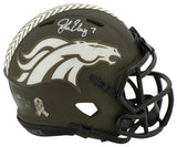 John Elway Signed Denver Broncos SALUTE Riddell Speed Mini Helmet