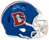 John Elway Signed Denver Broncos Throwback Riddell Full Size Speed Replica Helmet w/HOF'04