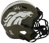 John Elway Signed Denver Broncos SALUTE Riddell Full Size Speed Replica Helmet