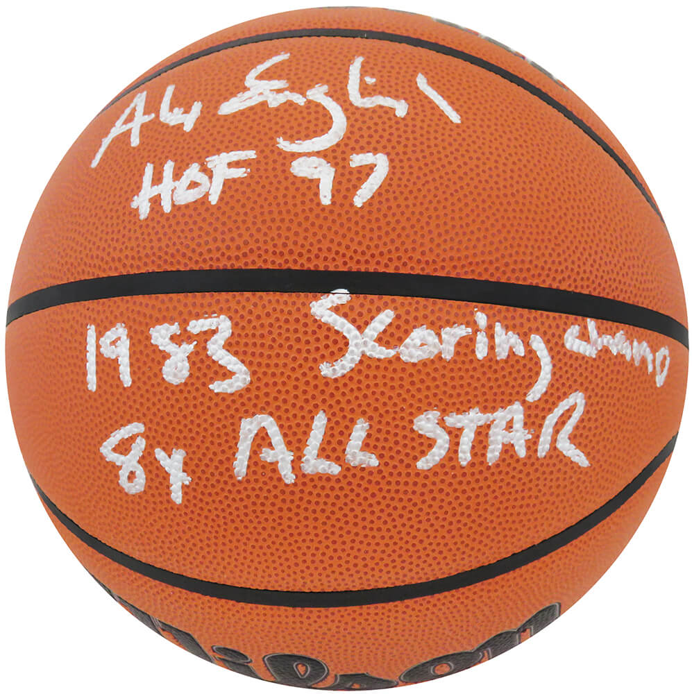 Alex English Signed Wilson Indoor/Outdoor NBA Basketball w/HOF'97, 8x All Star, 1983 Scoring Champ