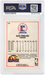 Alex English Signed Denver Nuggets 1989-90 NBA Hoops All Star Game Basketball Card #133 - (PSA Encapsulated)