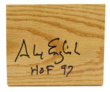 Alex English Signed 5x6 Floor Piece w/HOF'97