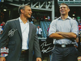 Theo Epstein & Jed Hoyer Dual Signed Chicago Cubs 2016 World Series 16x20 Photo