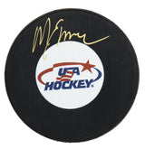 Mike Eruzione Signed USA Hockey Logo Hockey Puck