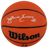 Julius Erving Signed Wilson Indoor/Outdoor NBA Basketball