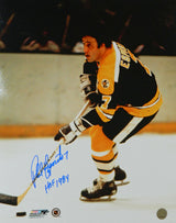 Phil Esposito Signed Boston Bruins Skating Action 16x20 Photo w/HOF 1984