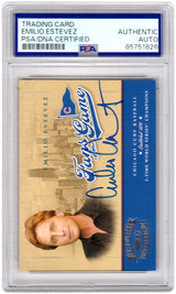 Emilio Estevez Signed 2004 Donruss Threads Fans of the Game Trading Card #201 - (PSA Encapsulated)