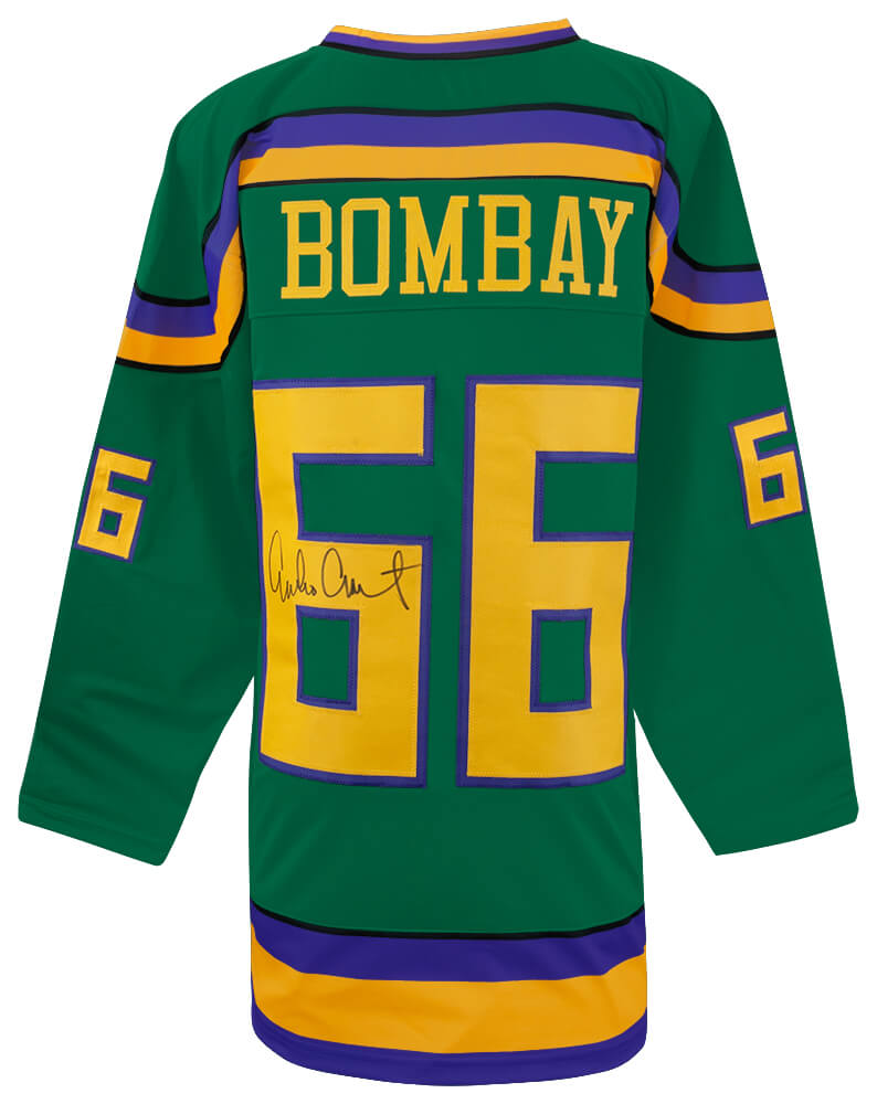 Emilio Estevez Signed Green Custom Hockey Jersey