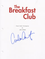 Emilio Estevez Signed The Breakfast Club Movie Script Cover Page