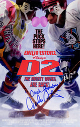 Emilio Estevez Signed The Mighty Ducks 2 11x17 Movie Poster w/Coach Bombay