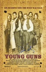 Emilio Estevez Signed Young Guns 11x17 Poster