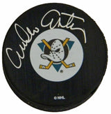 Emilio Estevez Signed Mighty Ducks Logo Hockey Puck