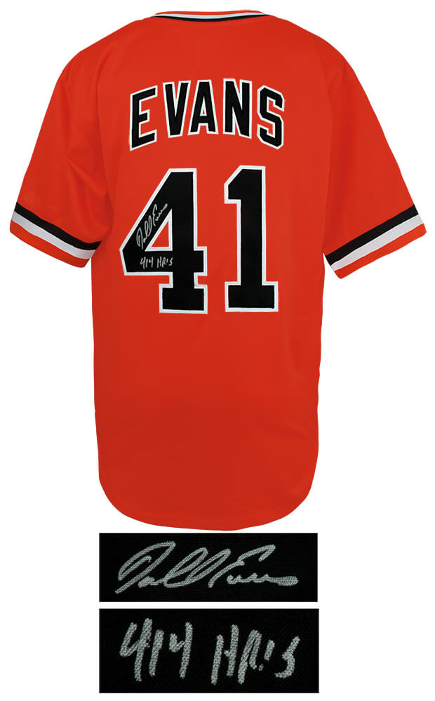 Darrell Evans Signed Orange Throwback Custom Baseball Jersey w/414 HRs