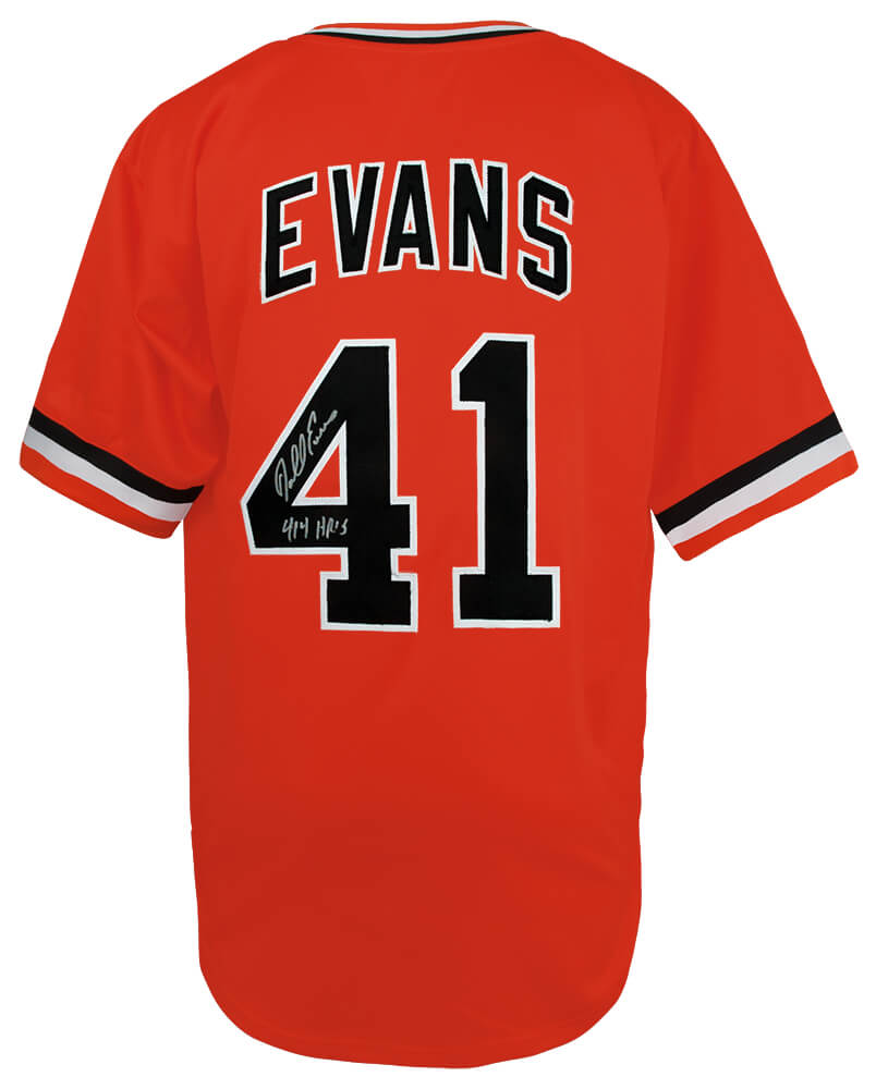 Darrell Evans Signed Orange Throwback Custom Baseball Jersey w/414 HRs