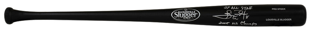 Carl Everett Signed Louisville Slugger Pro Stock Black Baseball Bat w/2x All Star, 2005 WS Champs