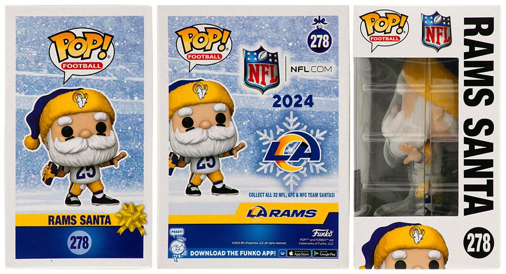 Jim Everett Signed Los Angeles Rams SANTA Funko Pop Doll #278