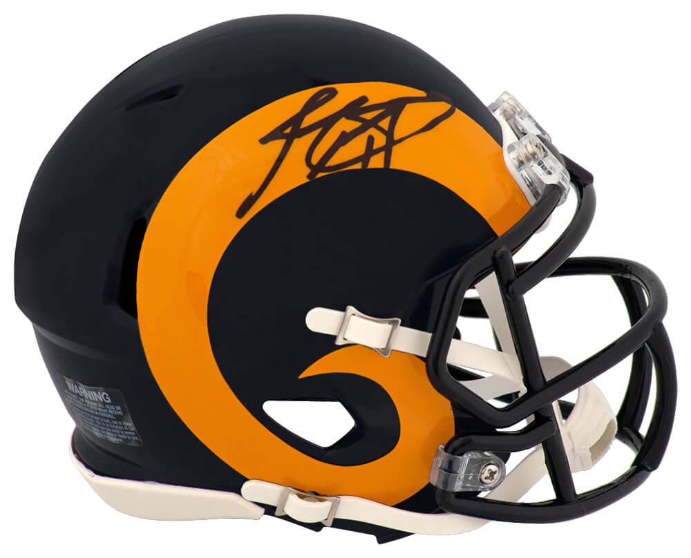 Jim Everett Signed Los Angeles Rams Throwback Riddell Speed Mini Helmet