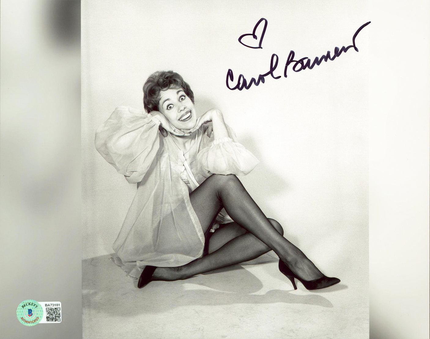 Carol Burnett Authentic Signed 8x10 Photo Autographed BAS #BA73181