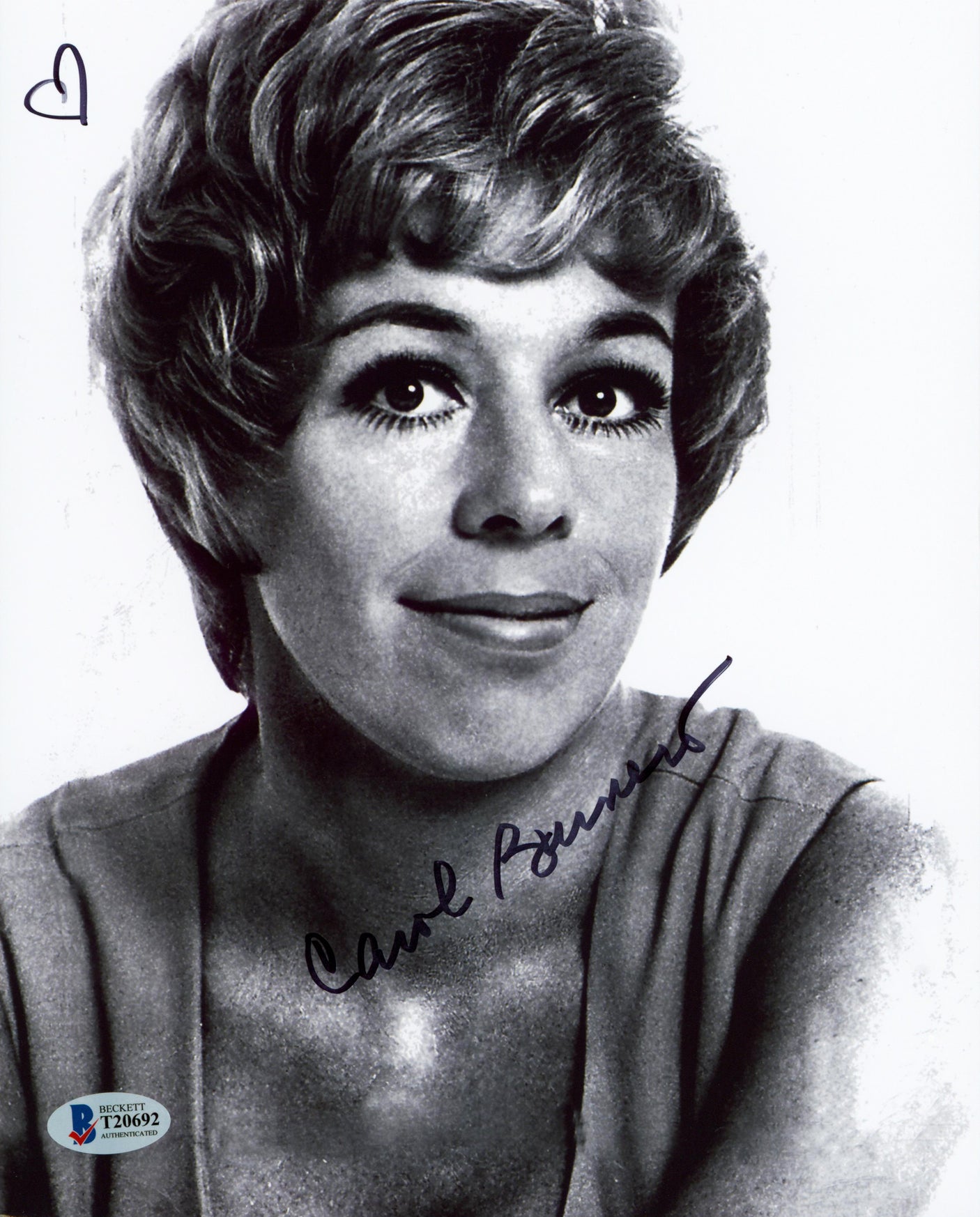 Carol Burnett Authentic Signed 8x10 Photo Autographed BAS #T20692