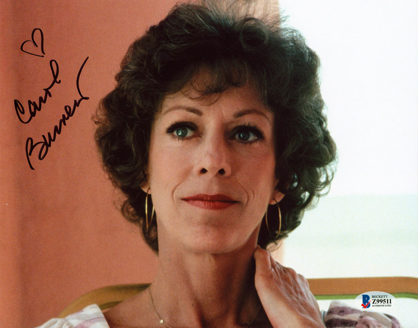 Carol Burnett Authentic Signed 8x10 Photo Autographed BAS #Z99511