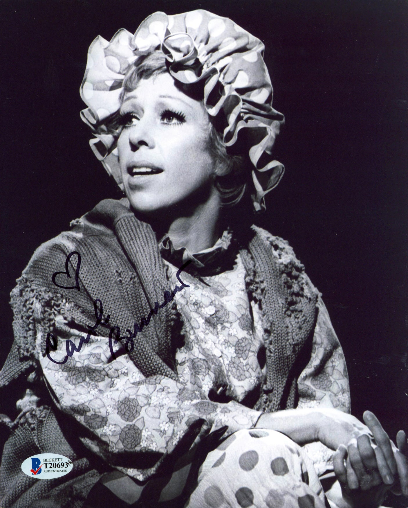 Carol Burnett Authentic Signed 8x10 Photo Autographed BAS #T20693