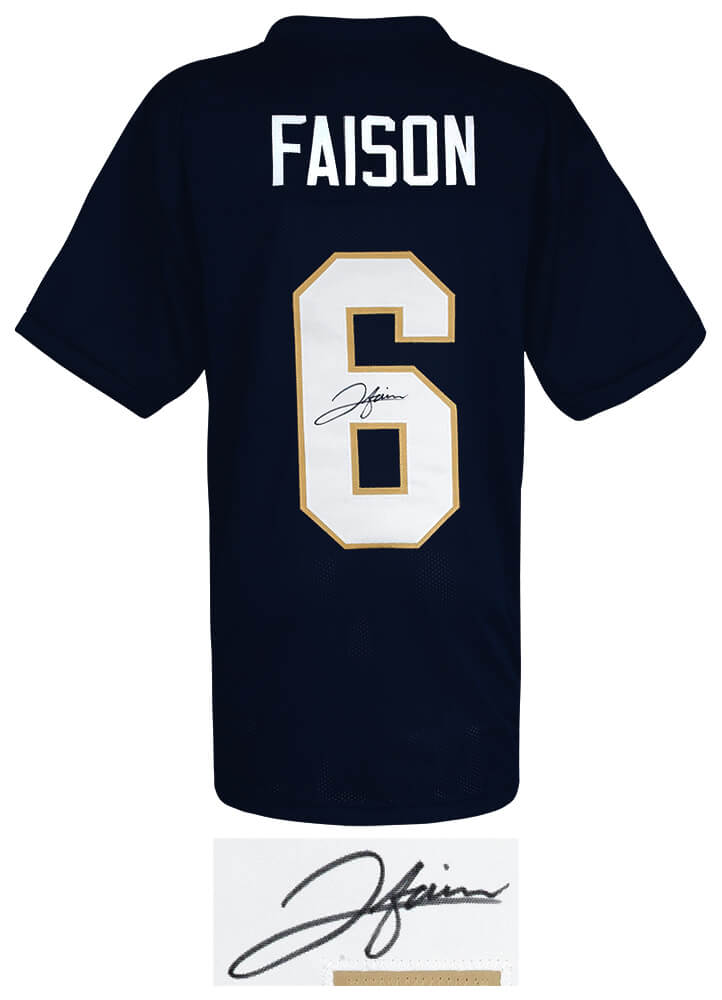 Jordan Faison Signed Navy Custom College Football Jersey
