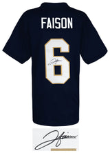 Jordan Faison Signed Navy Custom College Football Jersey