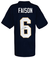 Jordan Faison Signed Navy Custom College Football Jersey