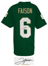 Jordan Faison Signed Green Custom College Football Jersey