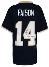 Jordan Faison Signed Navy Custom Lacrosse Jersey w/2024 NCAA Champs