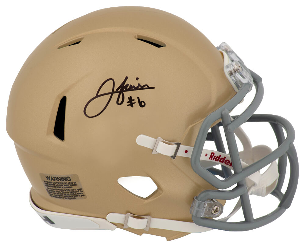 Jordan Faison Signed Notre Dame Fighting Irish Riddell Speed Mini Helmet