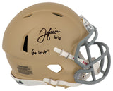 Jordan Faison Signed Notre Dame Fighting Irish Riddell Speed Mini Helmet w/Go Irish