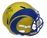 Marshall Faulk Signed Rams FLASH Riddell Full Size Speed Replica Helmet