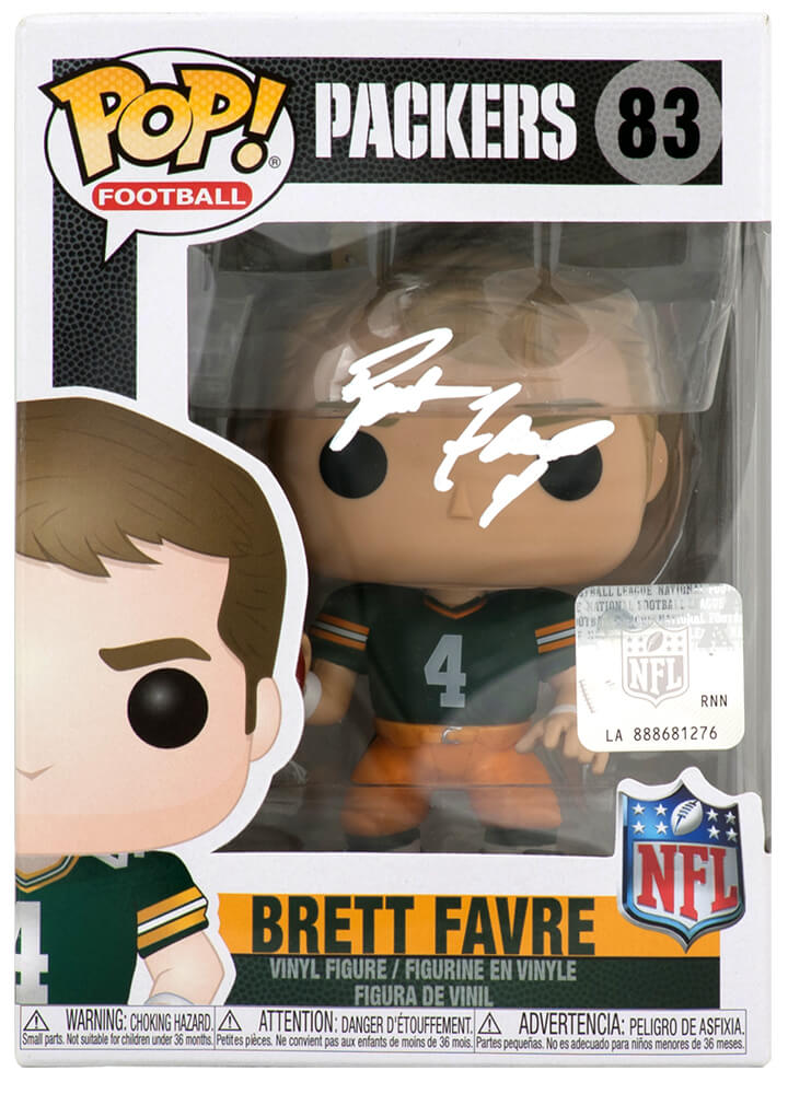 Brett Favre Signed Green Bay Packers NFL Legends Funko Pop Doll #83 - (Favre Holo)