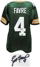 Brett Favre Signed Green Custom Football Jersey