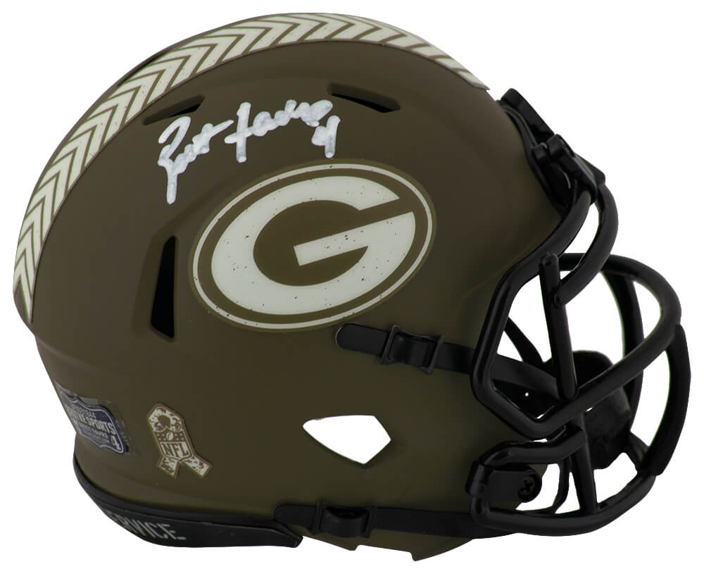 Brett Favre Signed Green Bay Packers SALUTE Riddell Speed Mini Helmet