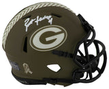 Brett Favre Signed Green Bay Packers SALUTE Riddell Speed Mini Helmet