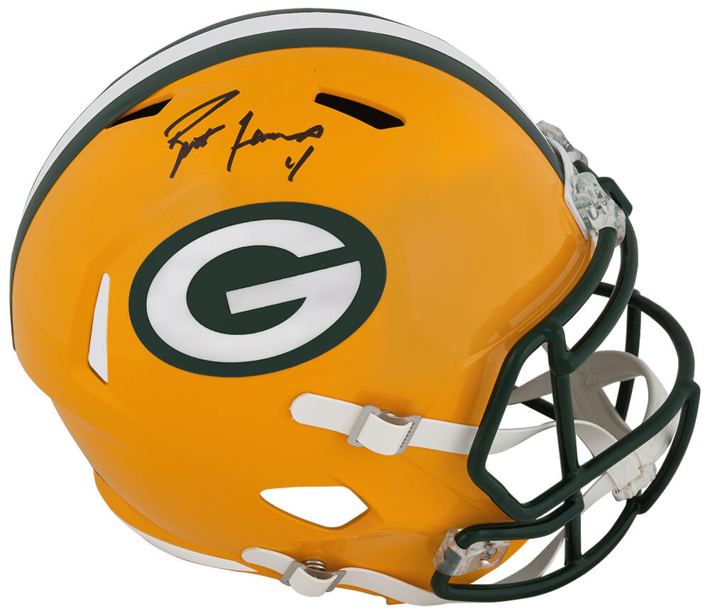 Brett Favre Signed Packers Riddell Full Size Speed Replica Helmet (Favre Holo)
