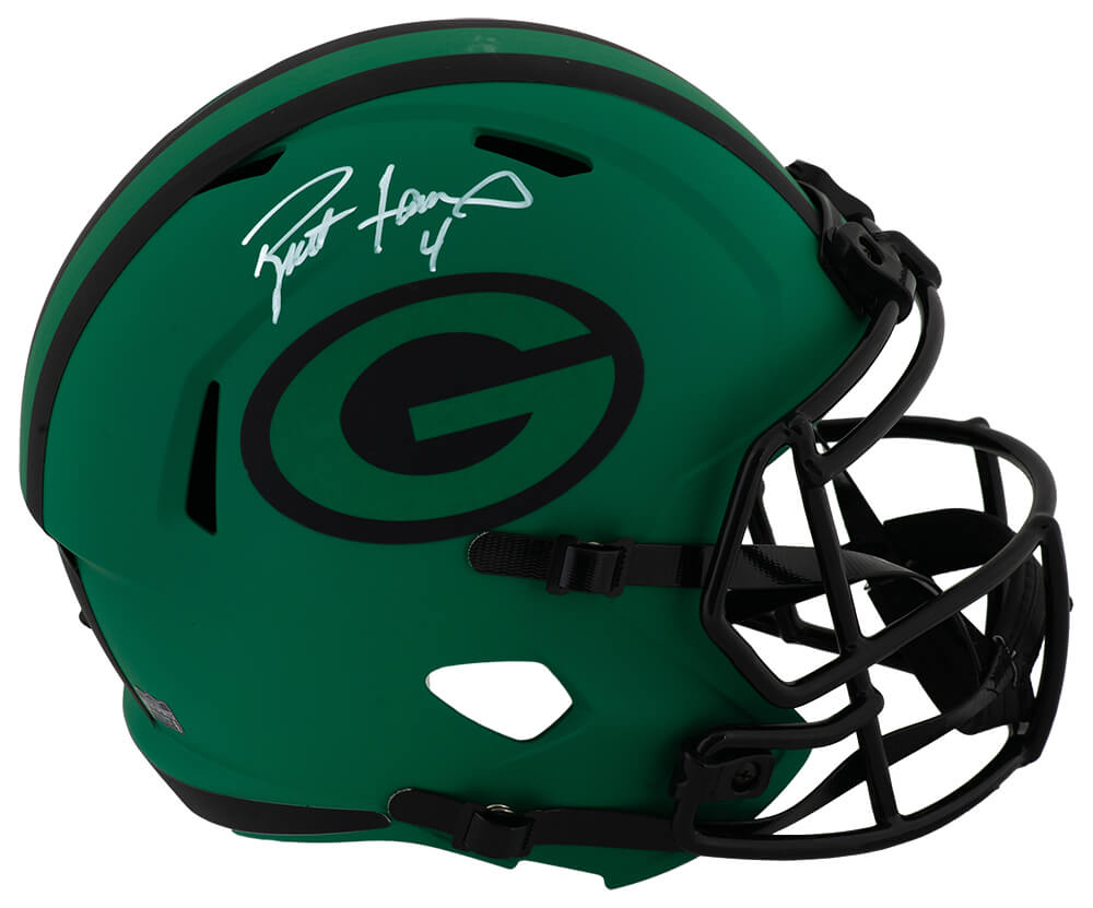 Brett Favre Signed Green Bay Packers RAVE Riddell Full Size Speed Replica Helmet